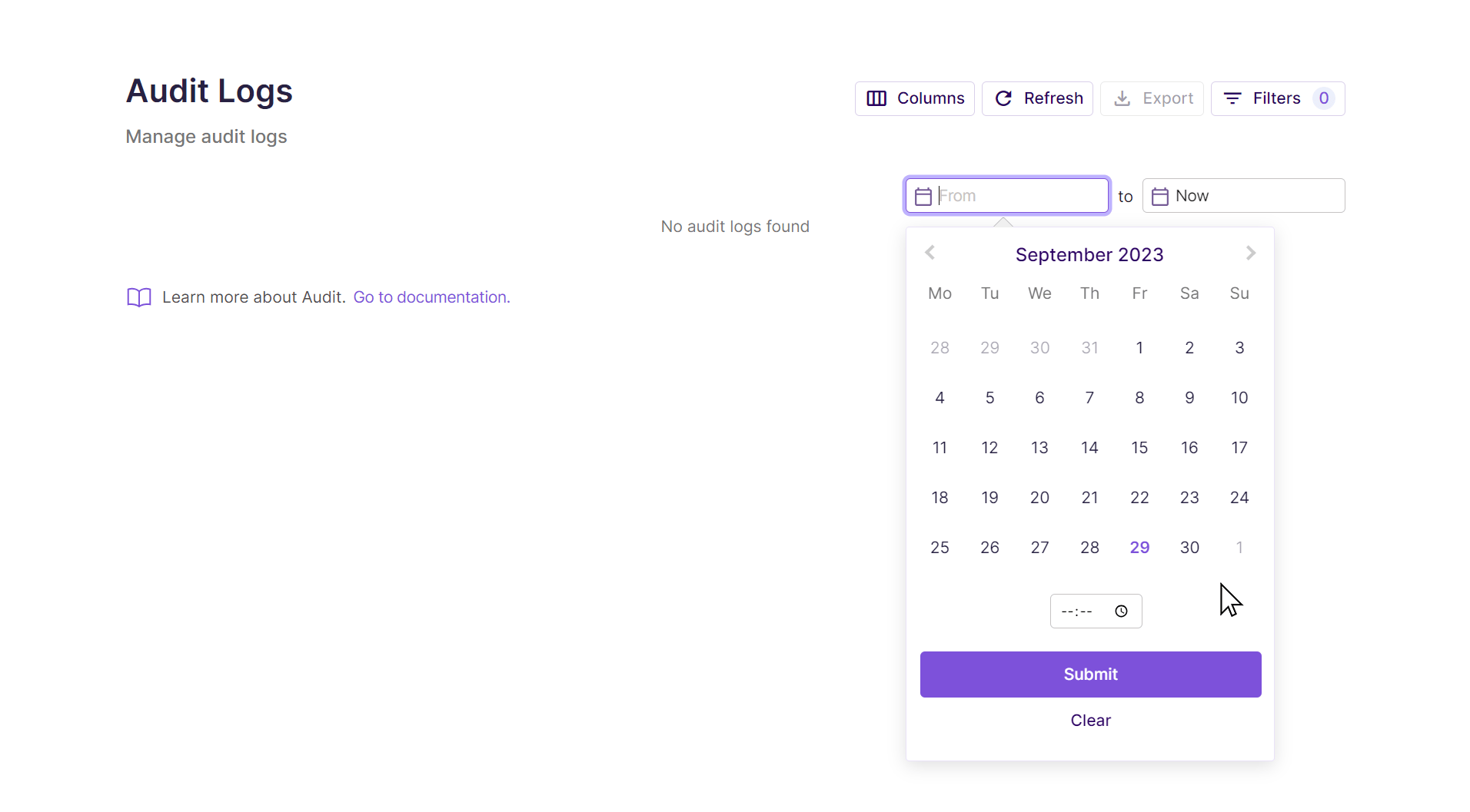 Completing the date filter type click-to-zoom