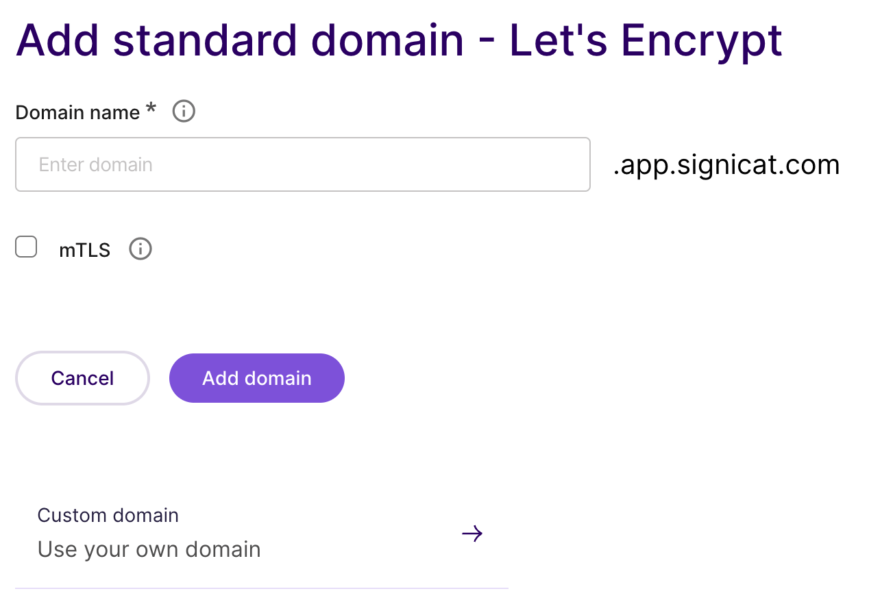 Add a standard domain, click-to-zoom
