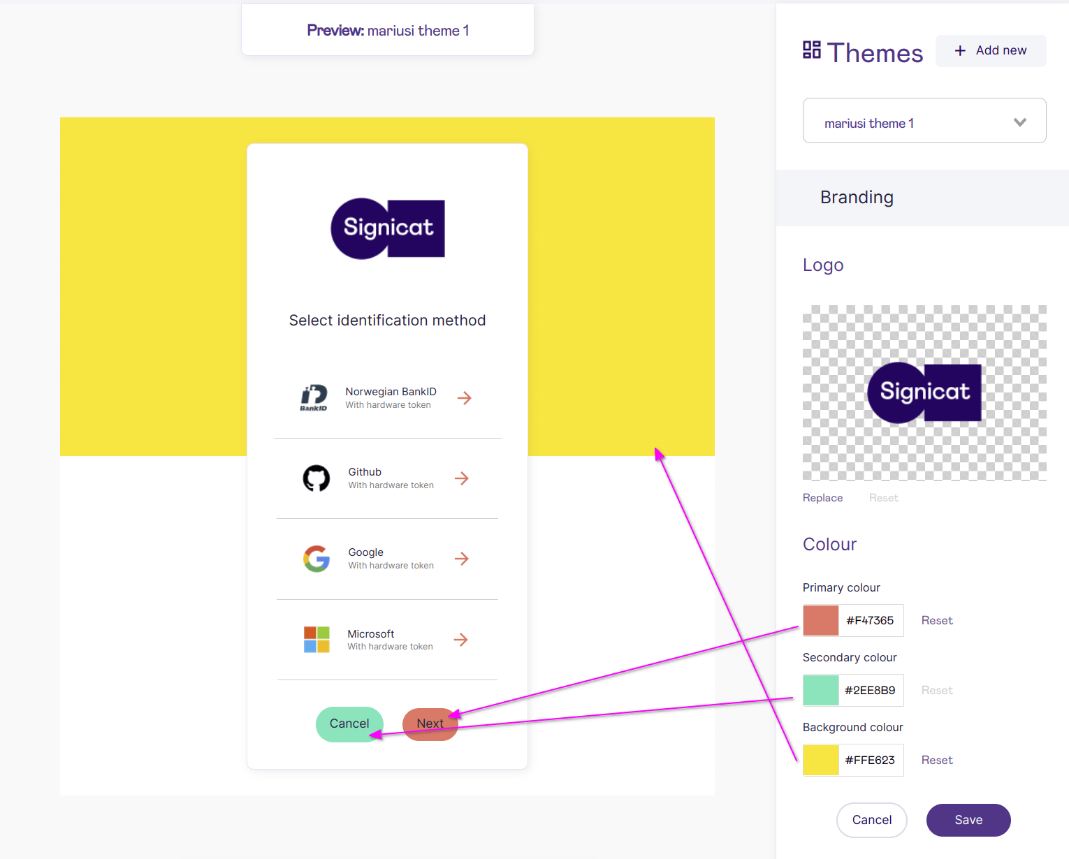 Custom theme example click-to-zoom